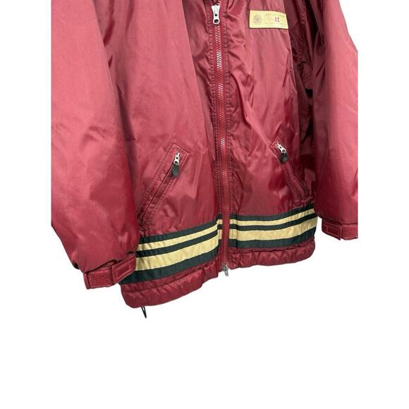 American Eagle L Retro SHERPA LINED Red full zip JACKET MENS COAT Sport Y2K - Picture 5 of 8